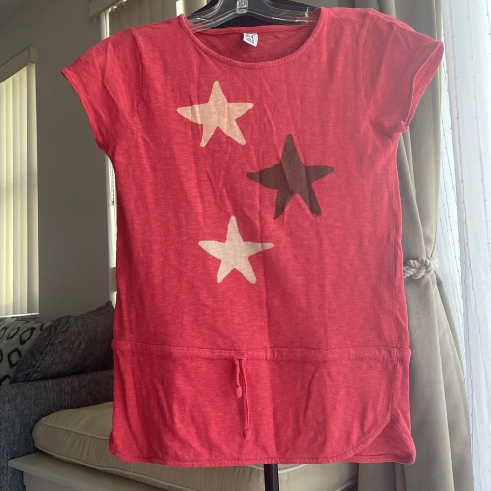 Zara kid's Pink Star embellished Short sleeve top girls 13/14